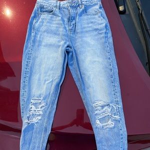 American eagle high waist mom jeans, size 2 long